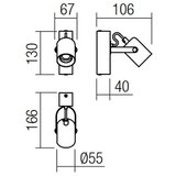  Redo 01-2415 - Zidna svetiljka TAFFI 1xE27/42W/230V crna/bukva | Eponuda.com