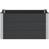  Povišena gredica - Vrtna gredica Crna 100 x 100 x 54 cm WPC i aluminij - 100 x 100 x 54 cm Crna | shoptok.hr