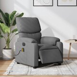 Maison Chic Električni masažni naslanjač - Relax naslanjač temno sivo blago, (22061696) | Shoptok.si