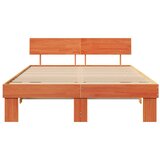  Krevetna konstrukcija s uzglavljem Vosak smeđa 150 x 200 cm | shoptok.hr