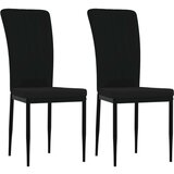  Jedilni stoli 2 kosa črn žamet, (20701524) | Shoptok.si