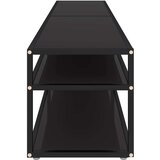 TV omarica črna 200x40x40,5 cm kaljeno steklo, (20731823) | Shoptok.si