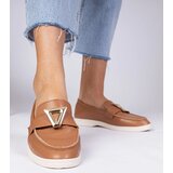 Gemre Brown women's loafers with an elegant Viletta decoration | Shoptok.si