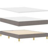 Box Spring Krevet s Madracem - Taupe 140x200 cm Tkanina | shoptok.hr