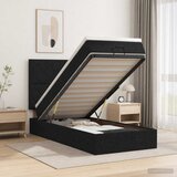  od pjene s madracem i LED-om Crna 100 x 200 cm Tkanina | shoptok.hr