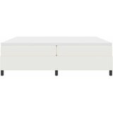 Krevet s opruga kutije Krema i bijela 200 x 200 cm | Eponuda.com