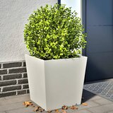 vidaXL Vrtne sadilice 2 kom bijele 50 x 50 x 50 cm čelične | shoptok.hr