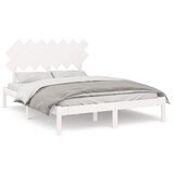 The Living Store Posteljni okvir bel 140x190 cm trden les - Posteljni Okvir, (21530051) | Shoptok.si