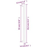  Ručke za ormarić 20 kom brončane 320 mm od nehrđajućeg čelika | shoptok.hr