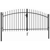  Dvokrilna ogradna vrata Woerden s kopljem na vrhu 299,5 x 149,5 cm | shoptok.hr