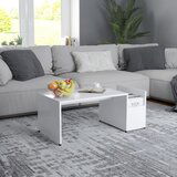 vidaXL Klubska mizica bela 90x45x35 cm iverna plošča Cene