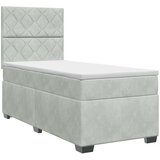  Boxspring krevet s madracem Svjetlosiva 100 x 200 cm Baršun | shoptok.hr