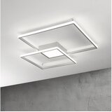  Ondaluce - LED prigušiva plafonska svetiljka DOWEL LED/46W/230V 55x55 cm srebrna | Eponuda.com