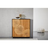 MID.YOU komoda, črna, barve hrasta | Shoptok.si