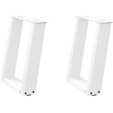  Noge za klub stolić U-oblik 2 kom Bijele 38 x (42-43) cm Čelik | shoptok.hr