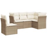  5-dijelni vrtni set sofa s jastucima bež od poliratana | shoptok.hr