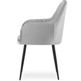 LUGO stolica - srebrno sivi baršun / crne noge x 2 | shoptok.hr