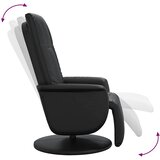  Naslonjač od umjetne kože s osloncem za noge crni | shoptok.hr