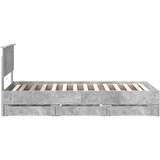  Krevetna konstrukcija s ladicama Betonski sivi 90 x 190 cm | shoptok.hr