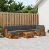  Set vanjskih sofa 7 kom. Prirodna i antracit | shoptok.hr