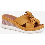 ARTIKER Leather Women's Wedge Sandals with Decorative Flower | ePonuda.com