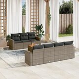  8-dijelni set vrtnih sofa od poliratana s jastucima sivi | shoptok.hr