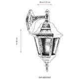 Opviq Vanjska zidna lampa BAP-68206-BKR, 42 cm, IP65, E27, 40W, Smeđa | Eponuda.ba