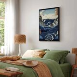  Slika - Utagawa Hiroshige – View of the Naruto whirlpools at Awa 40x60 U crnom drvenom okviru | shoptok.hr
