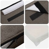  Tapecirani uzglavlje Smeđa i taupe 150 cm Čvrsto borovo drvo | shoptok.hr