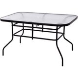 springos stakleni vrtni stol 120 x 70 x 70 cm crni | shoptok.hr