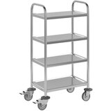 eurokraft basic Servirni voziček iz nerjavnega jekla, 4 nivoji, DxŠxV 705 x 405 x 1055 mm Cene