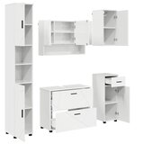  Set namještaja za kupaonicu 5 kom. Visoki sjaj bijela | shoptok.hr