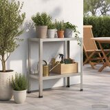  Stol za presađivanje 80 x 40 x 80 cm Nehrđajući čelik Srebrna | shoptok.hr