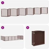  Vrata za pse s vratašcima 12 panela sklopiva 960 cm drvo topole | shoptok.hr