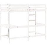 Krevet na kat s radnim stolom bijeli 90x190 cm od borovine | Eponuda.ba