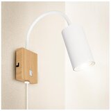  Brilagi - Fleksibilna zidna lampa SELE 1xGU10/30W/230V bela/dekor hrasta | Eponuda.com