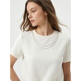 Sinsay Bluza s viskozom s dekorativnim perlama na dekolteu | shoptok.hr