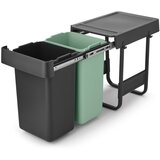 Brabantia Mentol zelena/tamno siva plastična kanta za smeće za odvojeni otpad/ugradbena 30 l Sort&Go – | shoptok.hr