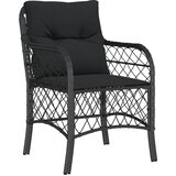 3-dijelni bistro set s jastucima crni od poliratana | Eponuda.ba
