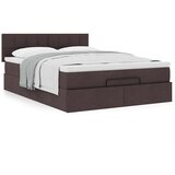  Otomanska postelja z vzmetnico rjav 140x190 cm blago, (22053146) | Shoptok.si