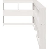 Knjižnica vzglavje L-oblike bela 90 cm trdna borovina | Shoptok.si