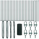 vidaXL Euro Ograda s 13 Flanged Postova 0.4x50 m Galvanizirani Čelik | shoptok.hr