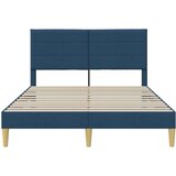  Okvir za krevet s uzglavljem Plava 120 x 190 cm tkanina - Plava 120 x 190 cm | shoptok.hr