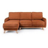 Bonami Selection oranžna raztegljiva kotna sedežna garnitura iz rebrastega žameta tori – | Shoptok.si