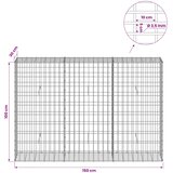  Gabion s žicom debljine 3,5 mm i mrežom 5x10 cm 150x30x100 cm | shoptok.hr