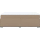 vidaXL Box spring postelja z vzmetnico kapučino 120x190cm umetno usnje, (21307164) | Shoptok.si