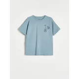 Reserved tiskana majica - modra