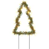 vidaXL Božična svetlobna dekoracija s konicami 3 kos drevo 50 LED 30cm | Shoptok.si