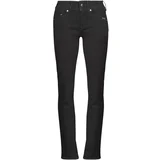 Jeans straight MIDGE SLIM STRAIGHT Črna