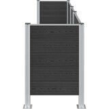  Ograda za kante za smeće Siva 315 x 85 x 115 cm Aluminij i WPC | shoptok.hr